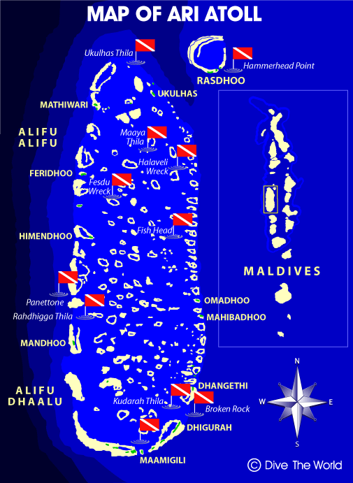 Map of the Ari Atoll
