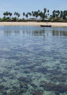 View from Borneo Divers Jetty looking to the resort