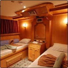 The exceptional comfort of the cabins on the MV Monsoon