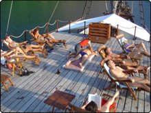 Soak up the sun on SMY Ondina's sundeck in Komodo - photo courtesy of Enrique Rubio