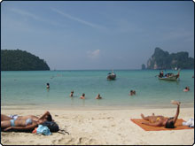 Just another sunny day on Phi Phi in southern Thailand