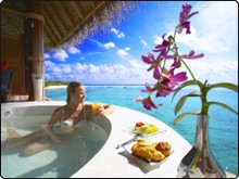 Quintessential Maldives holiday scene - photo courtesy of Spa Water Villa